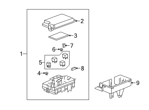 2005 Chevrolet Corvette Electrical Components Junction Block Diagram for 21996326