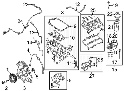 2021 Ford F-150 Filters Fuel Filter Diagram for JL3Z-9155-AA