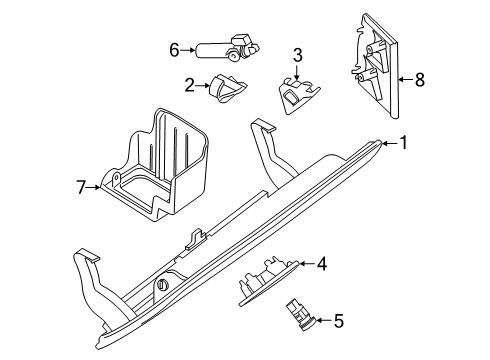 2021 BMW 740i Glove Box TRIM COVER, AIR FRESHENER Diagram for 51166994529