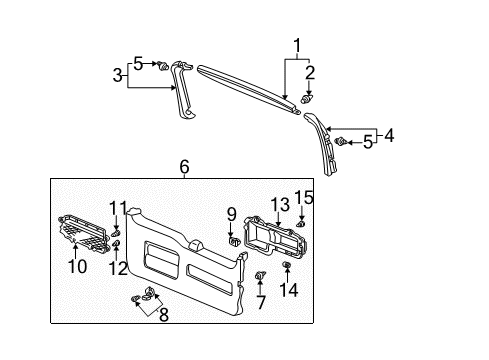 2005 Honda CR-V Interior Trim - Back Door Screw, Tapping (4X12) Diagram for 93913-14220