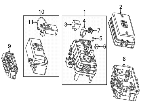 2021 Cadillac CT5 Fuse & Relay Mount Bracket Diagram for 84760130