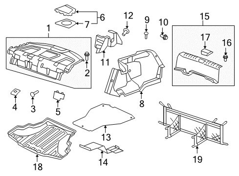 2012 Honda Accord Interior Trim - Rear Body Lining Assy., L. Trunk Side *NH85L* (GRAY ELEVEN) Diagram for 84651-TA0-A01ZA