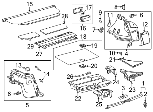 2016 Lexus CT200h Interior Trim - Rear Body Luggage Lamp Diagram for 81330-58010