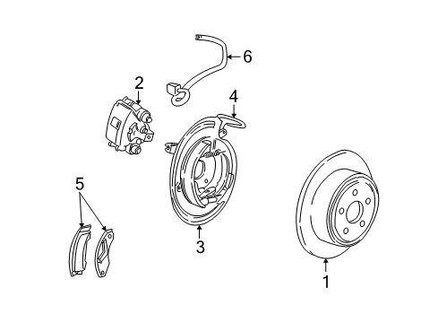 2002 Ford Explorer Sport Rear Brakes Brake Pads Diagram for 2U2Z-2V200-BB