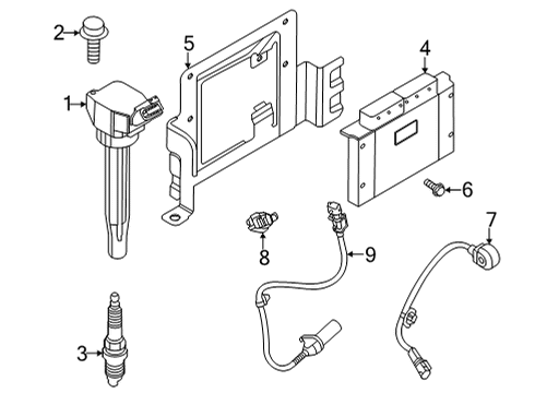 2021 Hyundai Sonata Powertrain Control BRKT-PCU Diagram for 39109-2MDN0