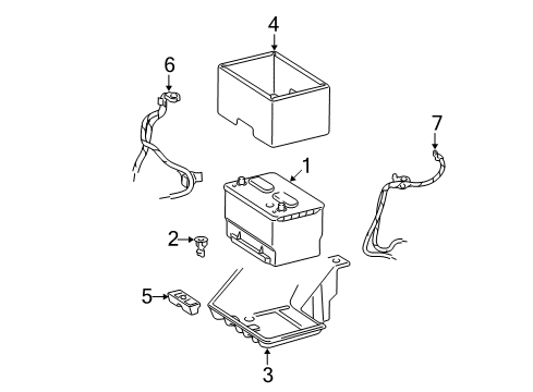 2004 Dodge Ram 1500 Battery Battery Positive Wiring Diagram for 56000967AE