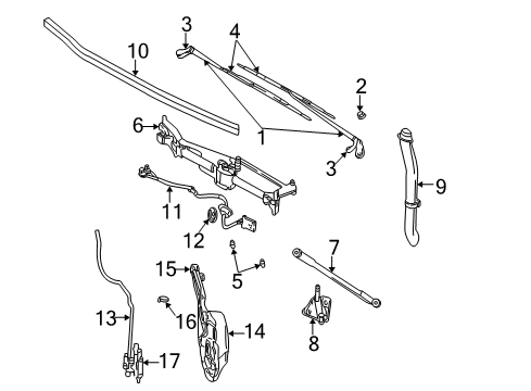 2002 Chrysler Town & Country Wiper & Washer Components Blade-WIPER Blade Diagram for 4762394