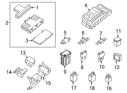 2019 Ford Fusion Fuse & Relay Maxi Fuse Diagram for DG9Z-14526-M