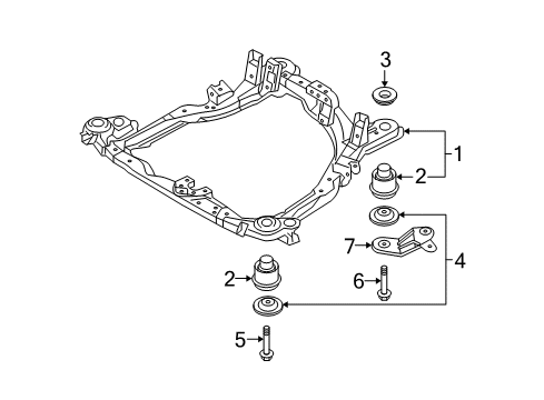 2006 Kia Sportage Suspension Mounting - Front Stopper-Lower Diagram for 62496-3B000