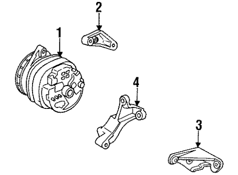 1999 Oldsmobile Aurora Alternator BRACKET Diagram for 1647451