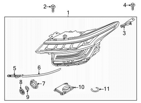 2021 Kia Seltos Headlamps Led Driver Module Diagram for 92180Q5210