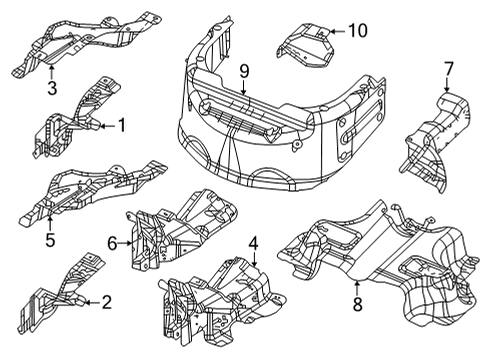 2021 Jeep Grand Cherokee L Heat Shields SHIELD-EXHAUST Diagram for 68381522AD