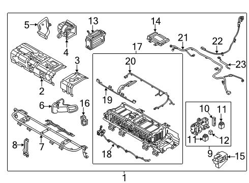 2018 Kia Niro Battery Duct Assembly-Outlet Diagram for 37573G5100