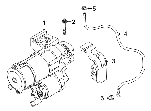 2022 BMW Z4 Starter Starter Diagram for 12418671503