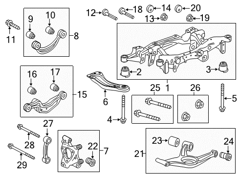 2010 Saab 9-5 Rear Suspension Components, Lower Control Arm, Upper Control Arm, Ride Control, Stabilizer Bar Bolt-Heavy Hx Flange Head Reduced Body Diagram for 11561301