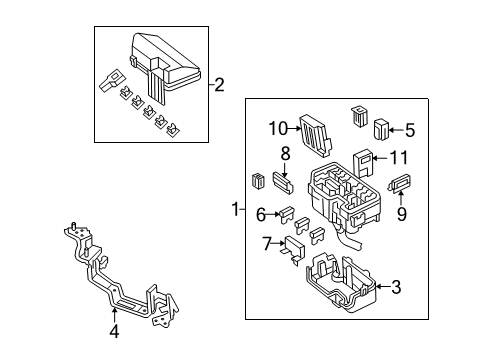 2014 Acura TSX Electrical Components Relay Unit Diagram for 38254-TA6-A01