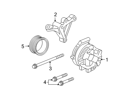 2004 Acura TSX Alternator Alternator Assembly (Csc29) (Denso) Diagram for 31100-RAA-A02