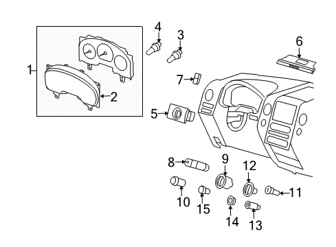 2006 Lincoln Mark LT Instruments & Gauges Instrument Cluster Diagram for 5L3Z-10849-LA