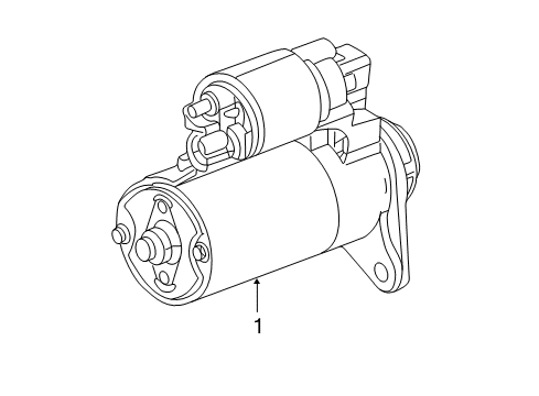 2001 Dodge Neon Starter Starter Motor Diagram for 5033133AC