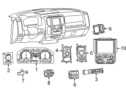 Mopar 68137101AD Switch-Instrument Panel