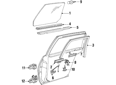 GM 22539444 Switch Asm-Window Rear Door Escutcheon On Trim Pad