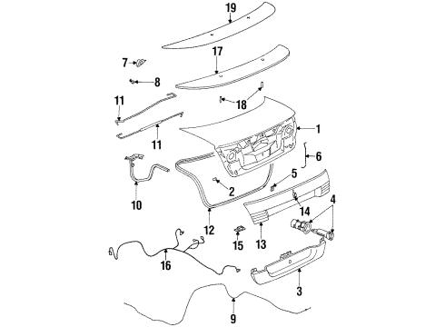GM 21170279 Rear Compartment Lid Latch Assembly