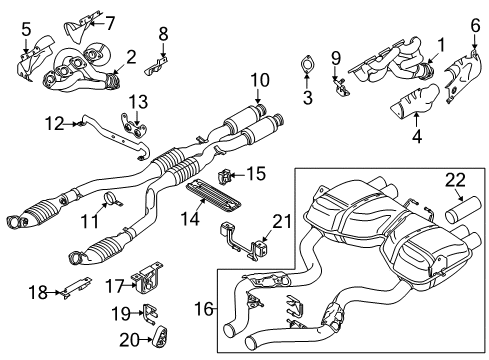 BMW 18-30-2-208-717 Intermediate Pipe, Silencer System, Le.