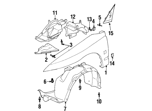 GM 21031068 Shield Asm, Front Wheelhouse Panel Splash