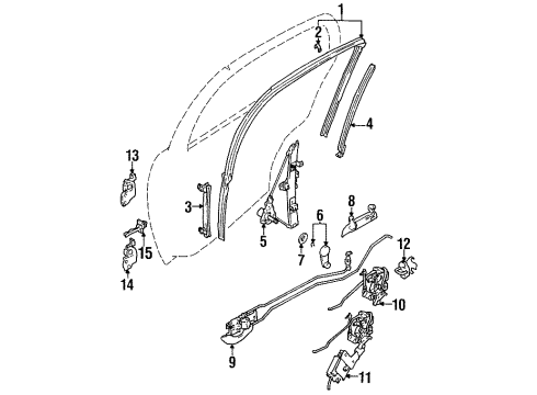 GM 30013894 Regulator, Rear Side Door Window