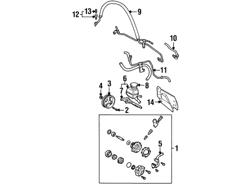GM 94857846 RESERVOIR, P/S FLUID