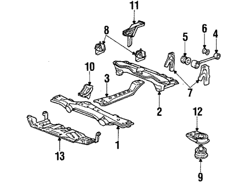Honda 50827-SB0-030 Bracket, RR. Engine Mounting