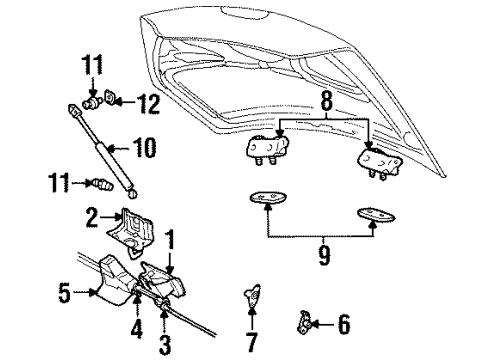 Ford 1S8Z-63406A10-CA Lift Cylinder