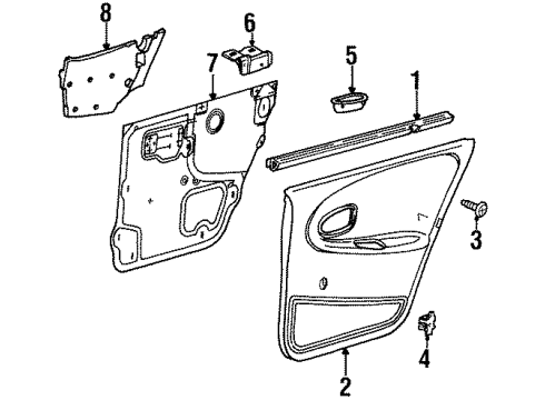 GM 21171269 Sealing Strip, Rear Side Door Window Inner