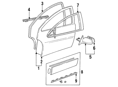 Lexus 87931-30860 Mirror Outer, RH