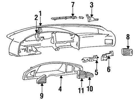 Hyundai 84716-28000 Bracket-Lower Crash Pad Mounting, RH