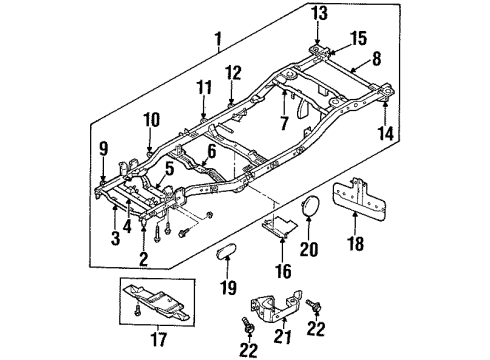 Honda 8-97125-691-1 Bracket, Body Mounting (No.3 Mounting)