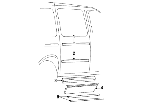 Mopar 4636400 Molding Pkg SLDG Door Upper