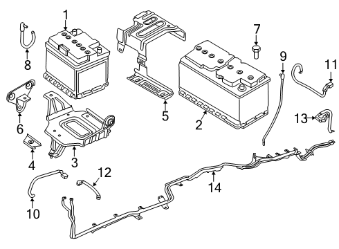 BMW 12-42-8-485-066 CABLE STARTER-BASE B