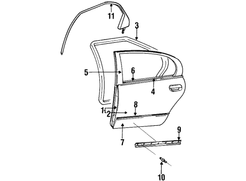Mopar 4773925 Regulator Rear Door Window