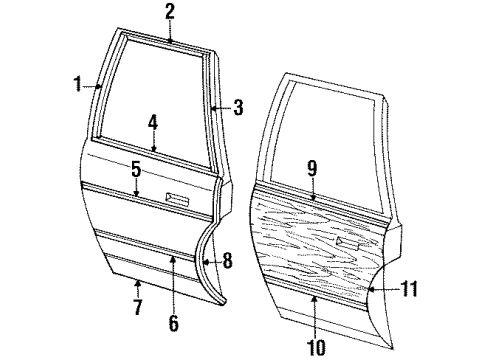 GM 20107252 Molding, Rear Side Door Window Belt Reveal