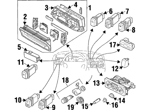Acura 8-97163-882-0 Switch (Rear Defogger)