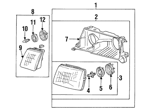 Lexus 81171-50061 Headlamp Unit Assembly, Left