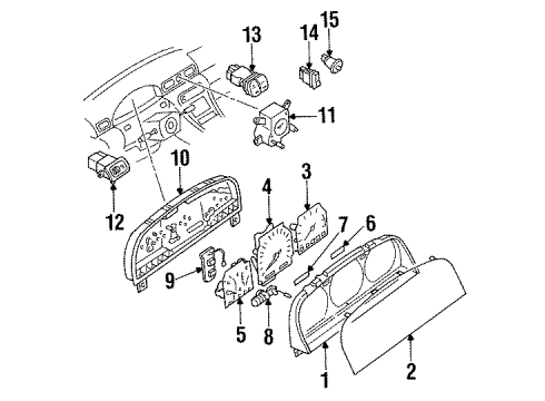 Infiniti 24825-18Y00 Tachometer Assy