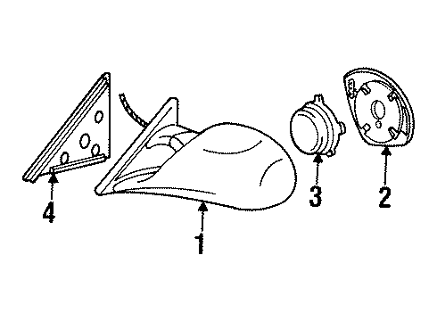 BMW 51-16-2-263-980 Right Primed El.Exter.Heatable Mirror