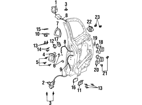 GM 21171348 Housing Asm, Rear Side Door Check Link