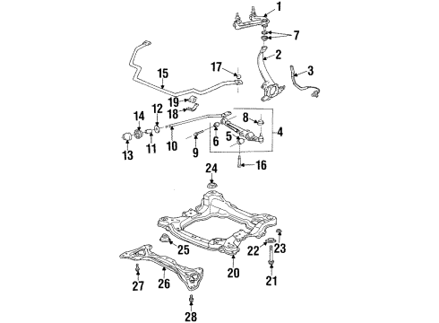 Acura 57475-SL4-953 Sensor Assembly, Left Rear