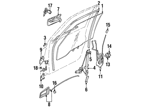 GM 96068541 Cylinder, Front Side Door Lock
