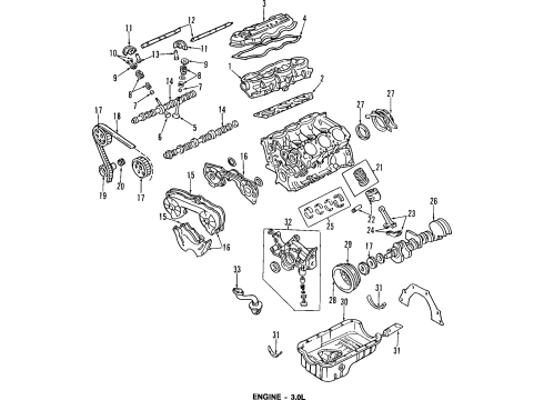 Ford XF5Z6E078BA Overhaul Gasket Set