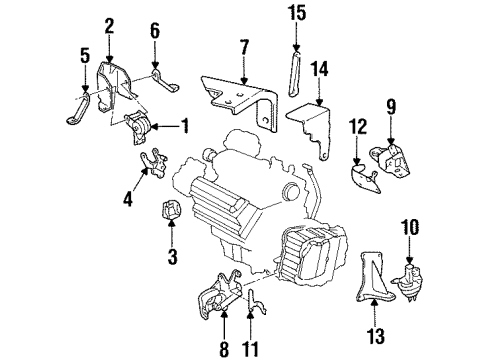 GM 25609308 Brace-Engine Mount Bracket - Front