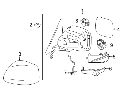Nissan 96302-6JL0B Door Mirror Assy-LH